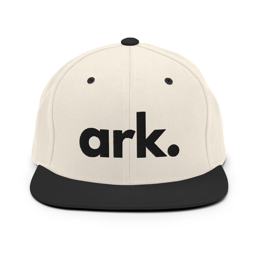 Ark Brand Logo 3D Snapback | Natural/Black Two-Tone Hat