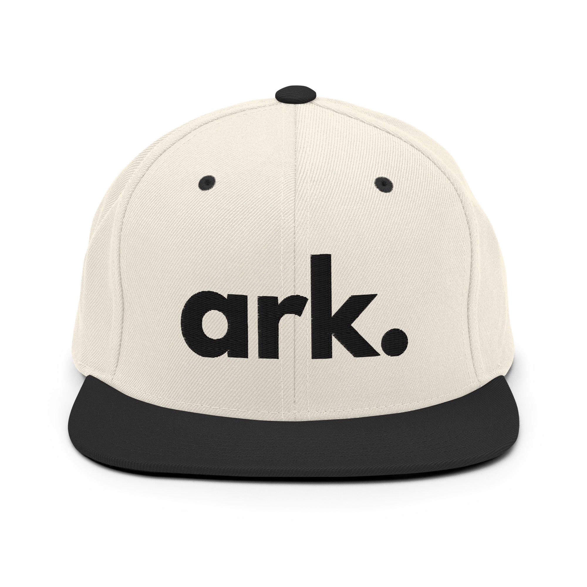 Ark Brand Logo 3D Snapback | Natural/Black Two-Tone Hat