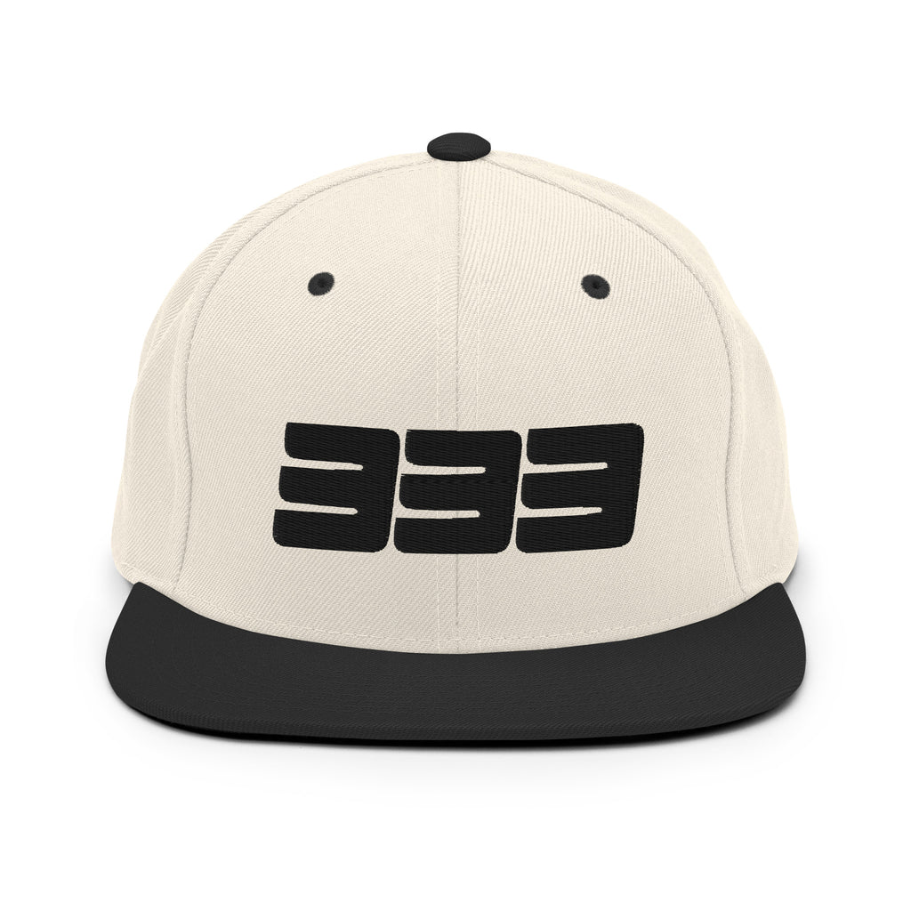 333 3D Snapback Hat | Premium Wool Blend Flat Brim