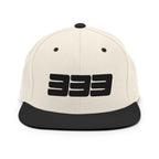 333 3D Snapback Hat | Premium Wool Blend Flat Brim