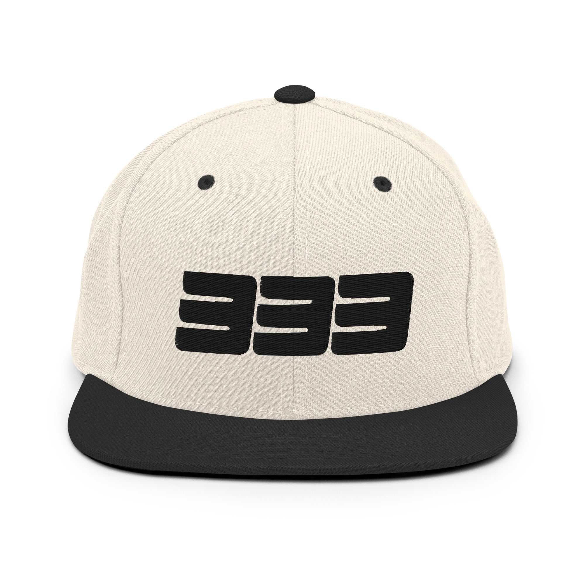 333 3D Snapback Hat | Premium Wool Blend Flat Brim