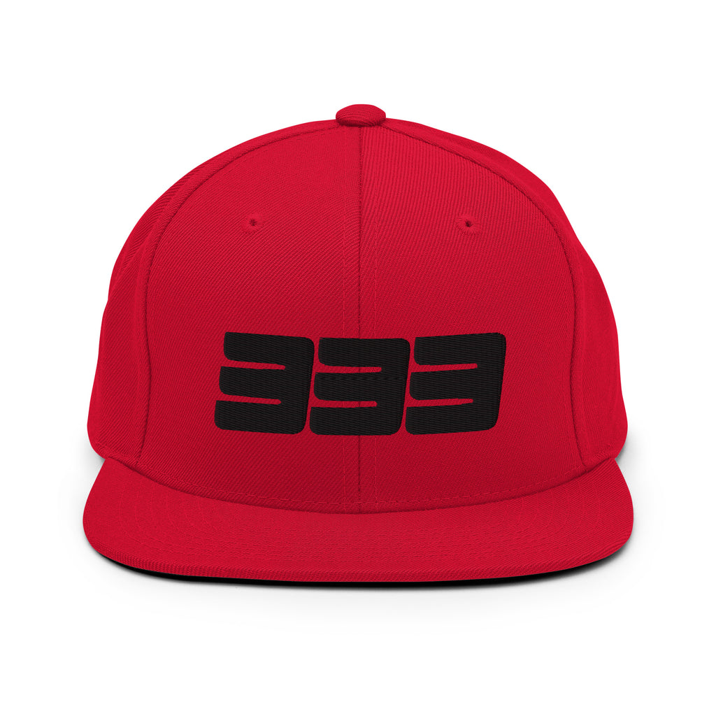 333 3D Snapback Hat | Premium Wool Blend Flat Brim