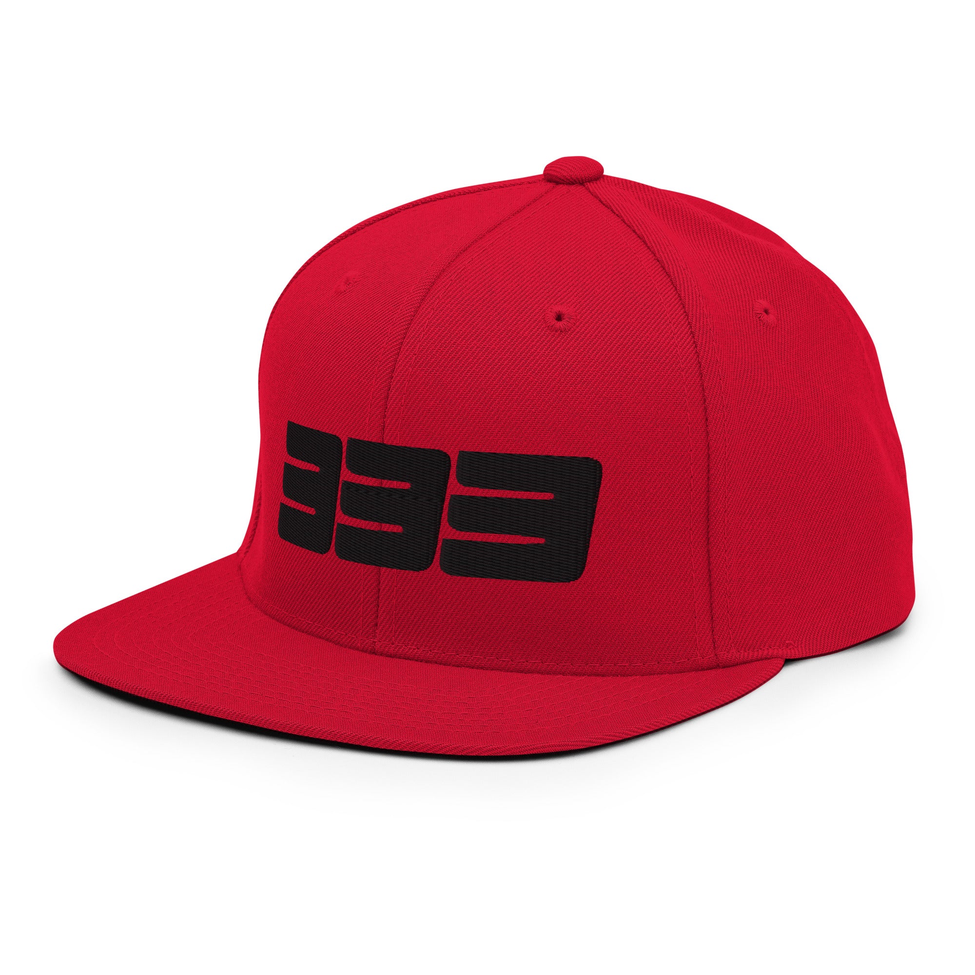 333 3D Snapback Hat | Premium Wool Blend Flat Brim