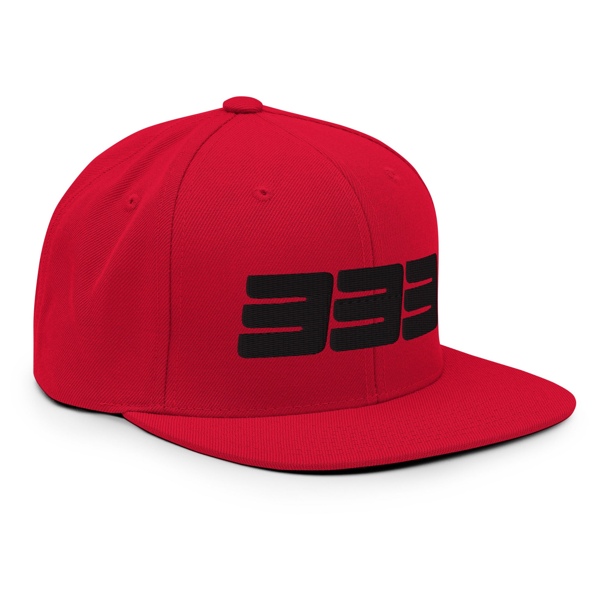 333 3D Snapback Hat | Premium Wool Blend Flat Brim