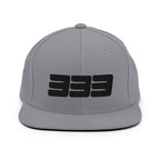 333 3D Snapback Hat | Premium Wool Blend Flat Brim