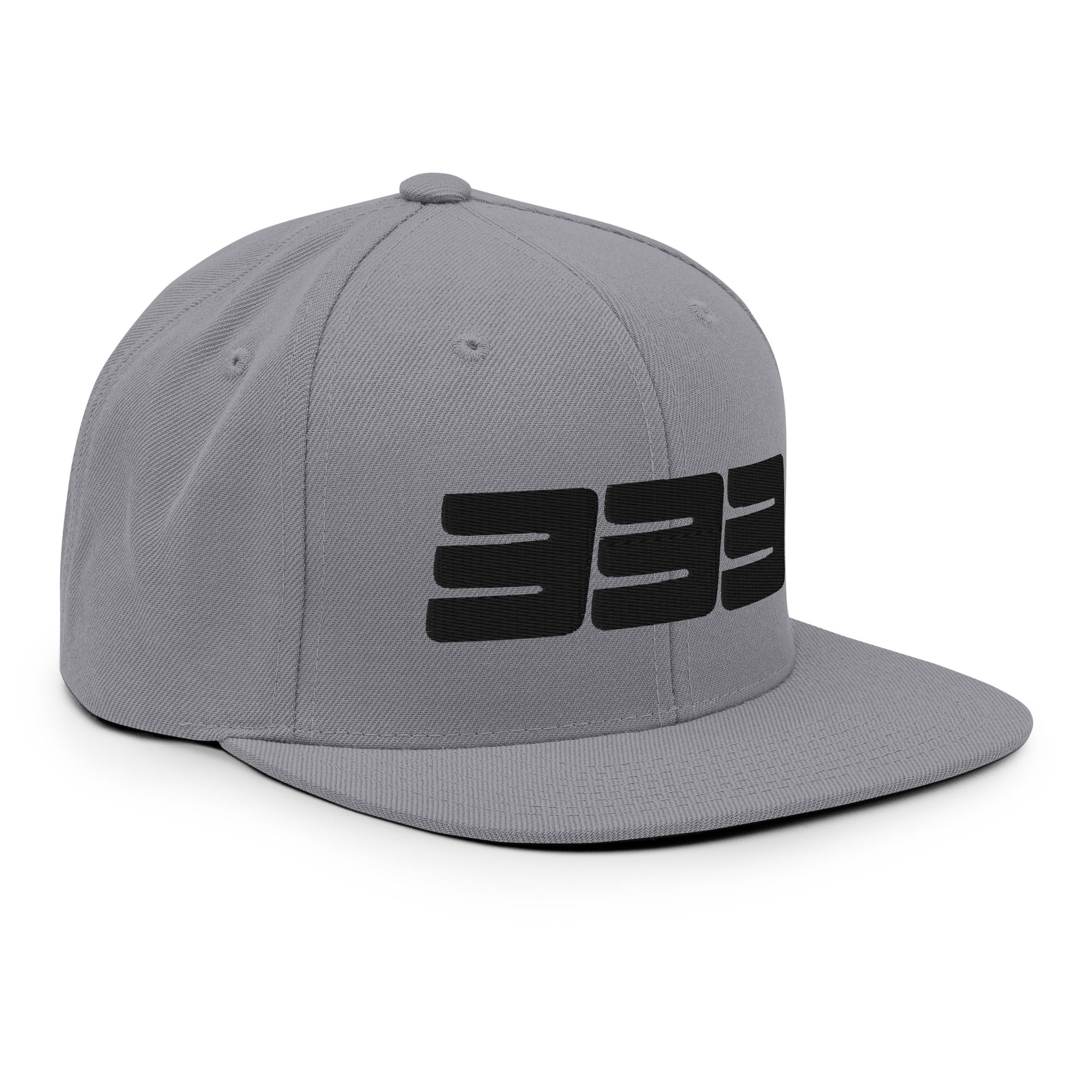 333 3D Snapback Hat | Premium Wool Blend Flat Brim