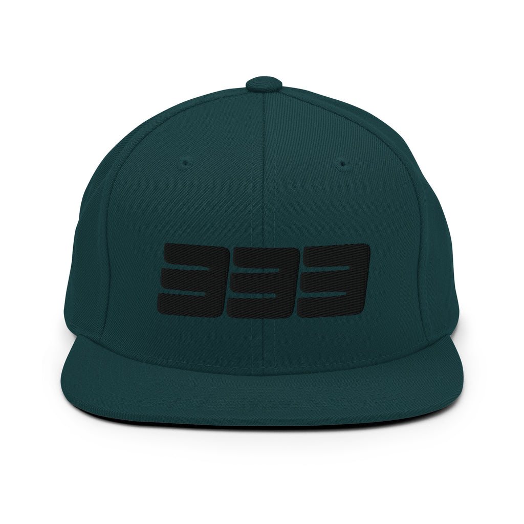 333 3D Snapback Hat | Premium Wool Blend Flat Brim