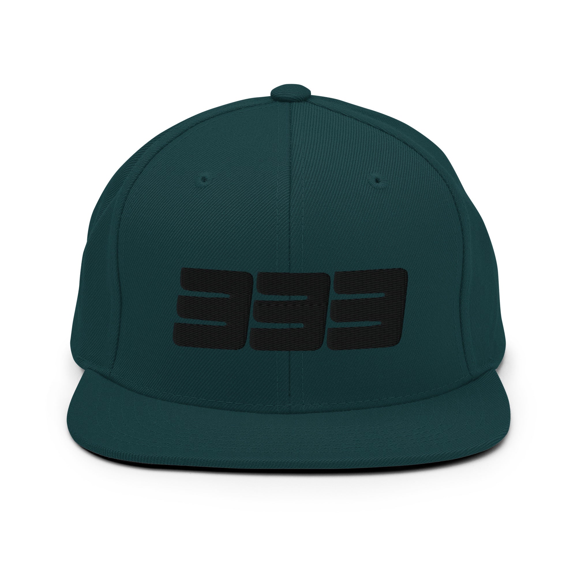 333 3D Snapback Hat | Premium Wool Blend Flat Brim