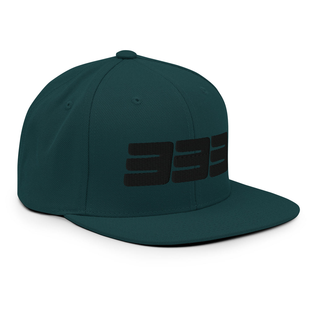 333 3D Snapback Hat | Premium Wool Blend Flat Brim