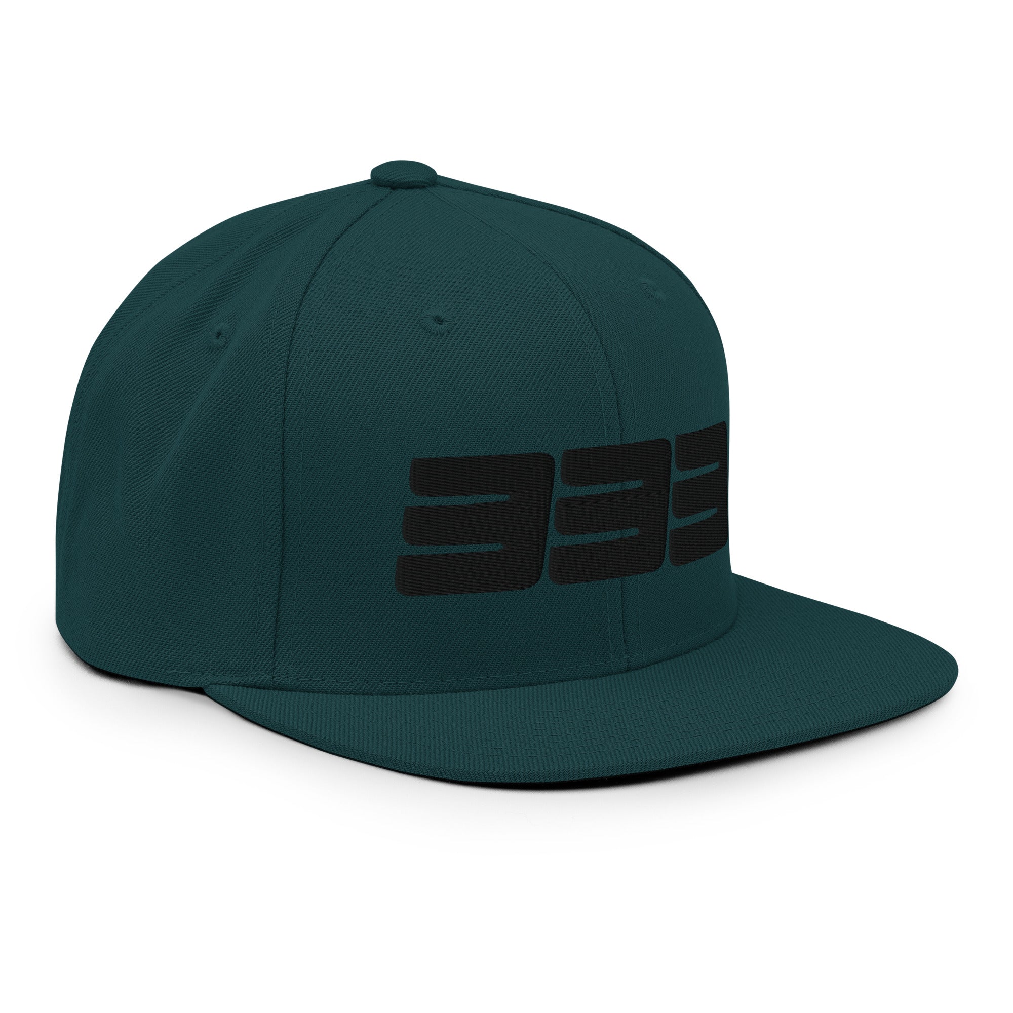 333 3D Snapback Hat | Premium Wool Blend Flat Brim