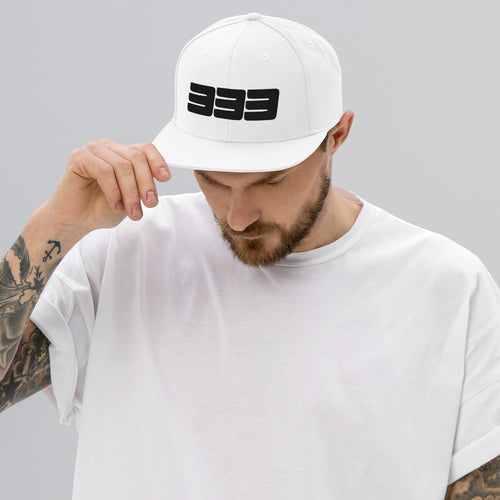 333 3D Snapback Hat | Premium Wool Blend Flat Brim