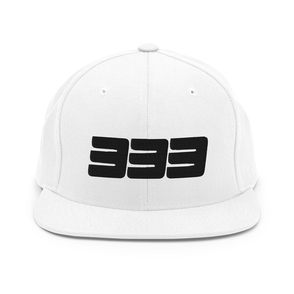 333 3D Snapback Hat | Premium Wool Blend Flat Brim