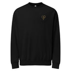 Heart & Cross Oversized Heavyweight Crewneck | Embroidered Christian Streetwear