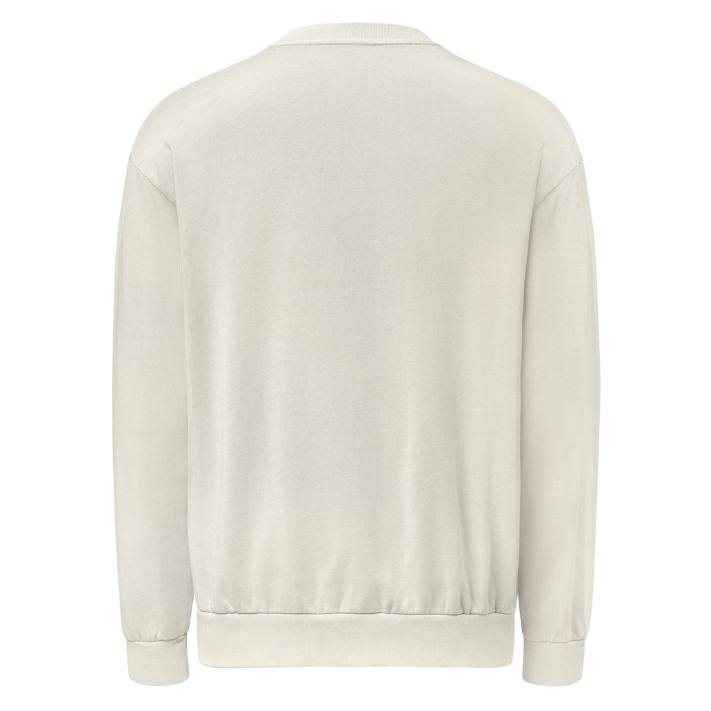 Heart & Cross Oversized Heavyweight Crewneck | Embroidered Christian Streetwear