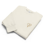 Heart & Cross Oversized Heavyweight Crewneck | Embroidered Christian Streetwear