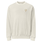 Heart & Cross Oversized Heavyweight Crewneck | Embroidered Christian Streetwear