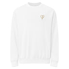 Heart & Cross Oversized Heavyweight Crewneck | Embroidered Christian Streetwear