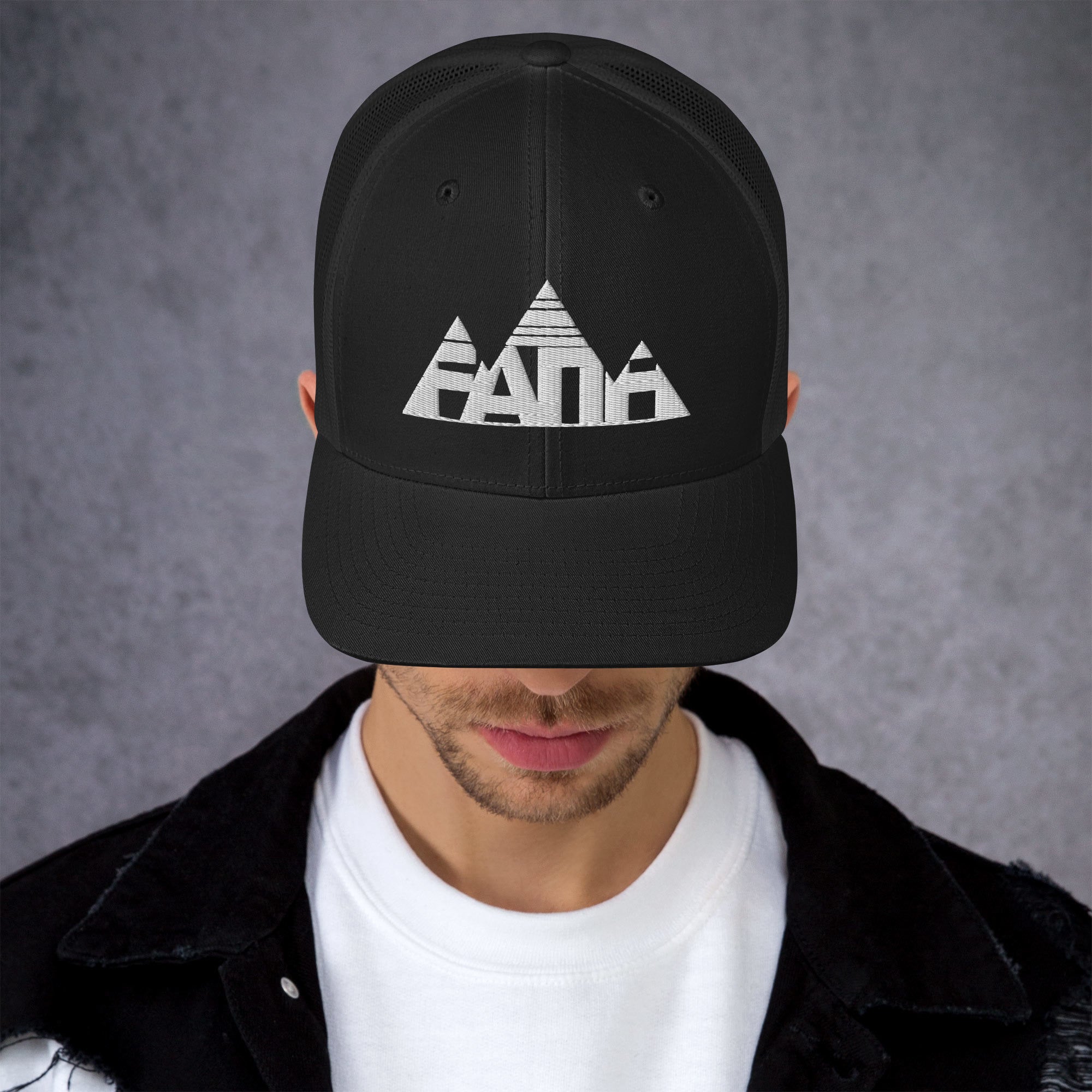 Faith Mountain Retro Trucker Hat | Yupoong 6606 Snapback