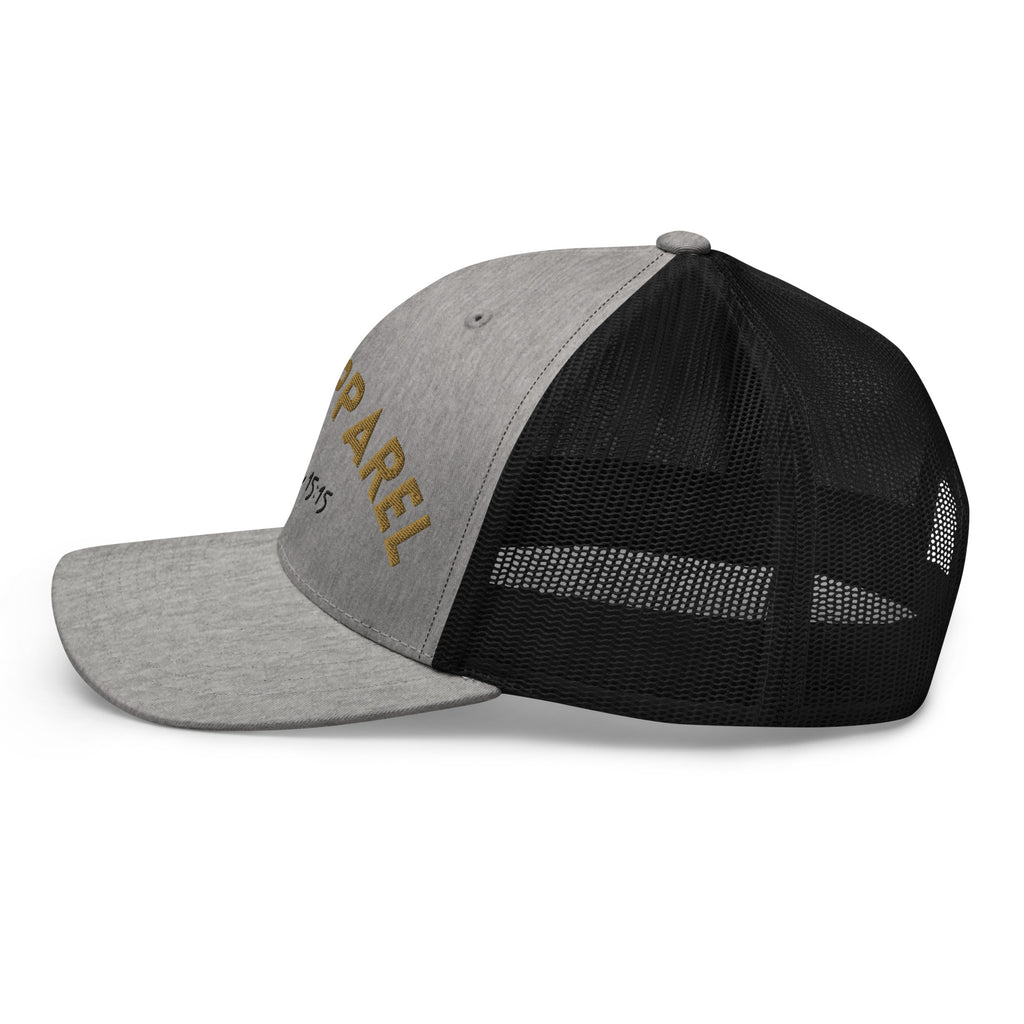 Ark Apparel Retro Trucker Hat | 3D Embroidered John 15:15 Cap