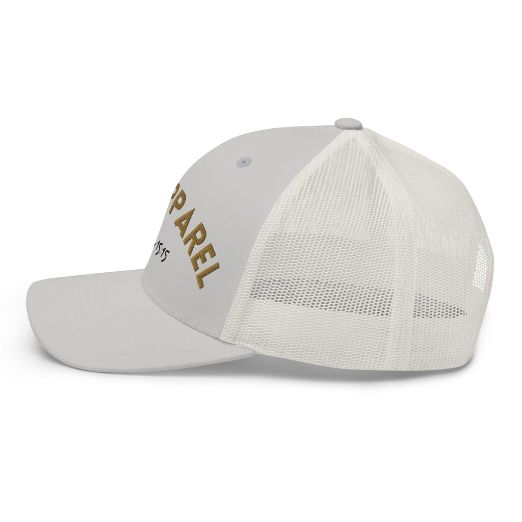 Ark Apparel Retro Trucker Hat | 3D Embroidered John 15:15 Cap
