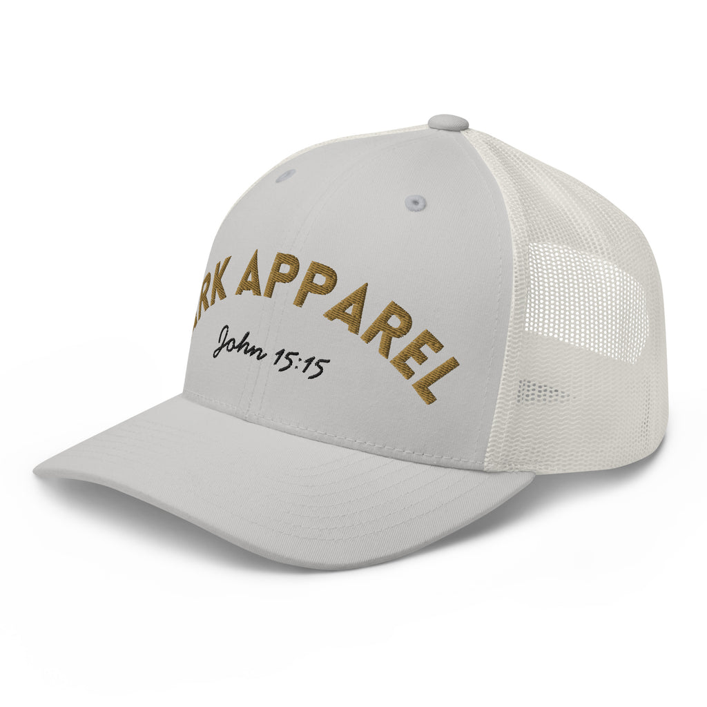 Ark Apparel Retro Trucker Hat | 3D Embroidered John 15:15 Cap