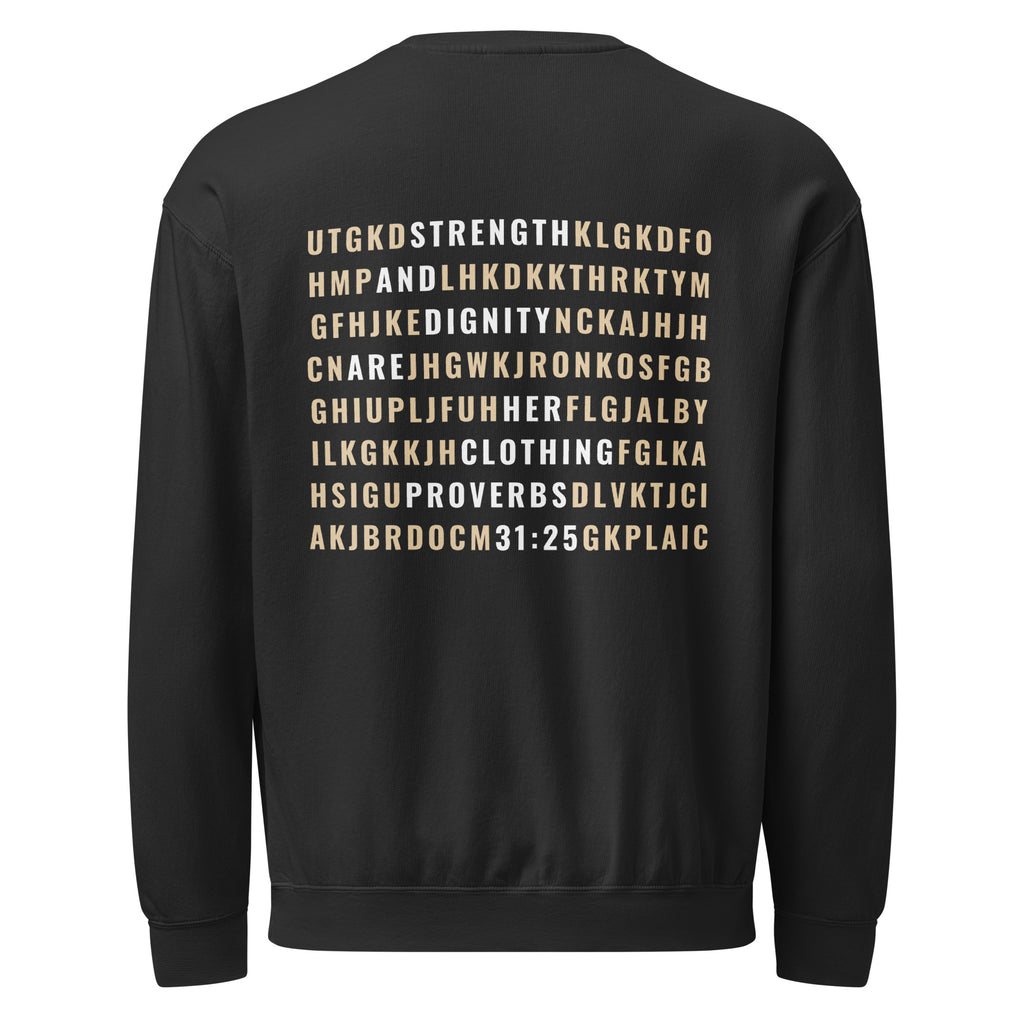 Faith & Proverbs 31:25 Garment-Dyed Sweatshirt | Front & Back Print