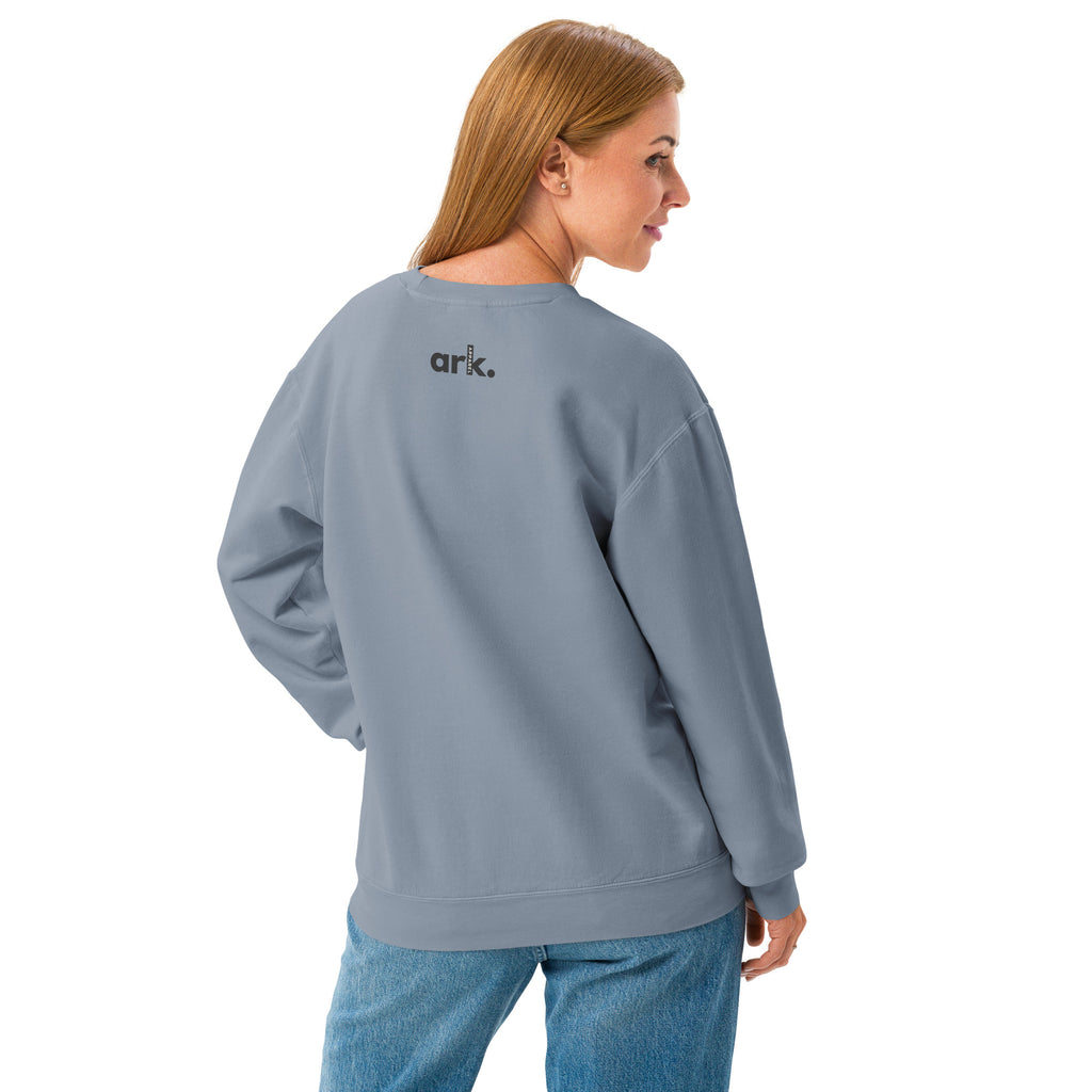 Grace Over Guilt Garment-Dyed Sweatshirt | John 3:17 Vintage Crew