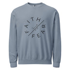 Faith Over Fear Garment-Dyed Sweatshirt | Isaiah 41:10 Vintage Crew