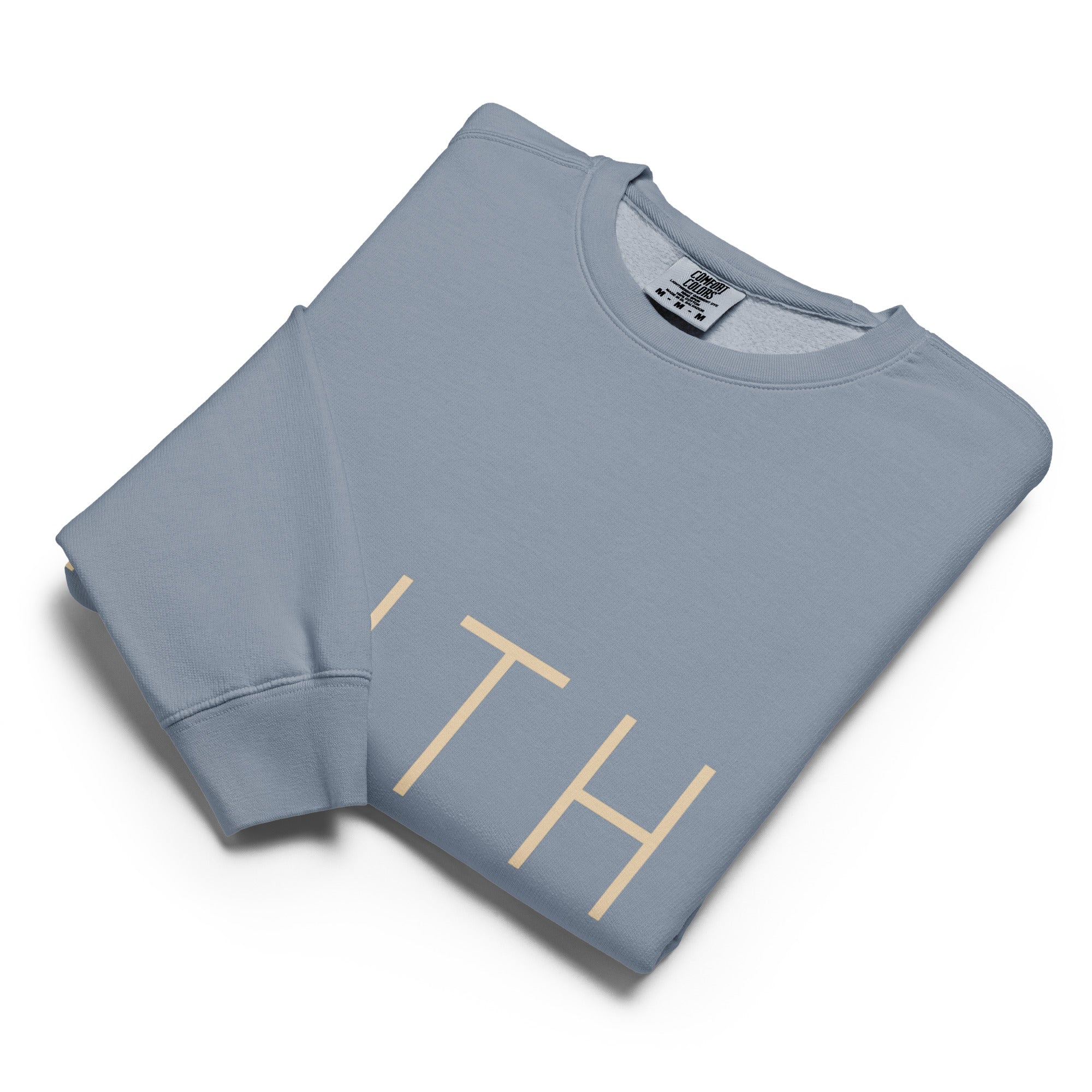 Faith & Proverbs 31:25 Garment-Dyed Sweatshirt | Front & Back Print