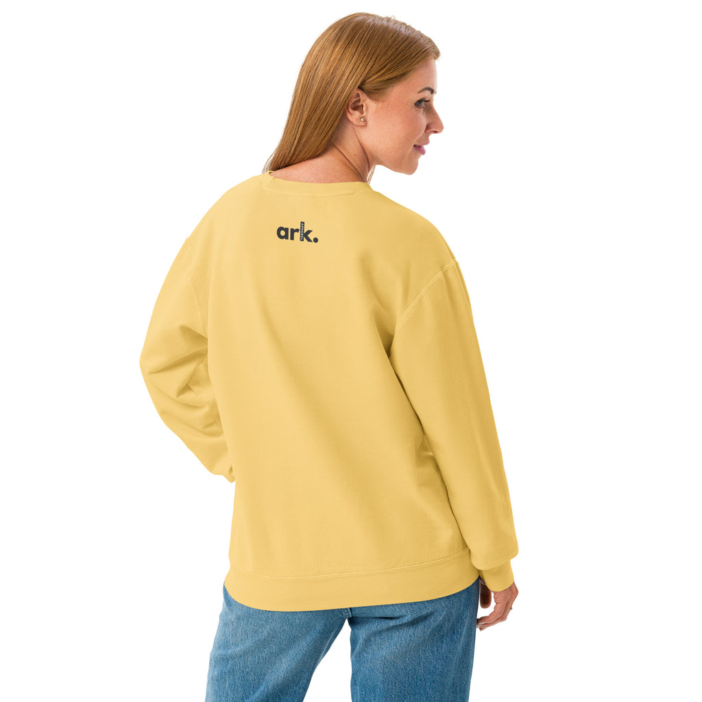 Grace Over Guilt Garment-Dyed Sweatshirt | John 3:17 Vintage Crew