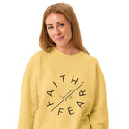 Faith Over Fear Garment-Dyed Sweatshirt | Isaiah 41:10 Vintage Crew