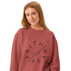 Faith Over Fear Garment-Dyed Sweatshirt | Isaiah 41:10 Vintage Crew