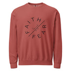 Faith Over Fear Garment-Dyed Sweatshirt | Isaiah 41:10 Vintage Crew
