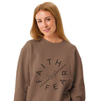 Faith Over Fear Garment-Dyed Sweatshirt | Isaiah 41:10 Vintage Crew