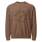 Faith Over Fear Garment-Dyed Sweatshirt | Isaiah 41:10 Vintage Crew