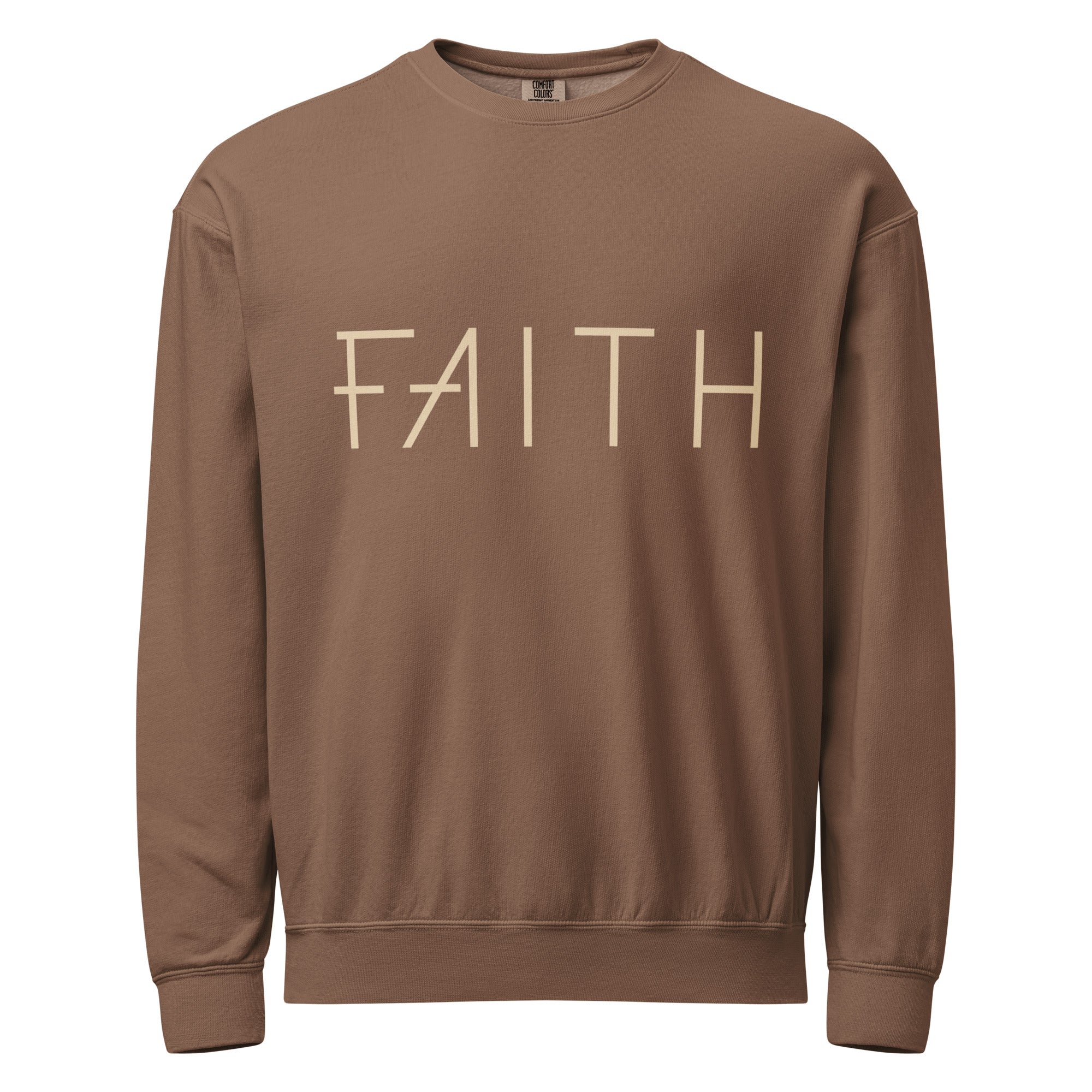Faith & Proverbs 31:25 Garment-Dyed Sweatshirt | Front & Back Print
