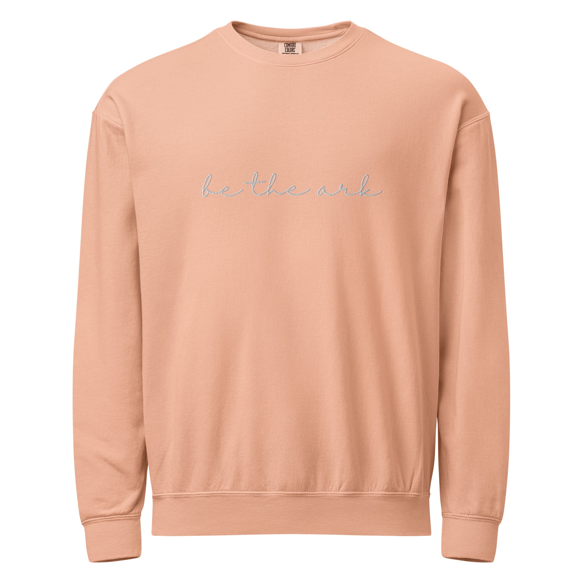 Be The Ark Embroidered Sweatshirt | Vintage Wash Crew with Wrist Detail