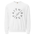 Faith Over Fear Garment-Dyed Sweatshirt | Isaiah 41:10 Vintage Crew