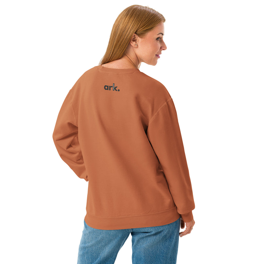 Grace Over Guilt Garment-Dyed Sweatshirt | John 3:17 Vintage Crew