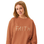 Faith & Proverbs 31:25 Garment-Dyed Sweatshirt | Front & Back Print
