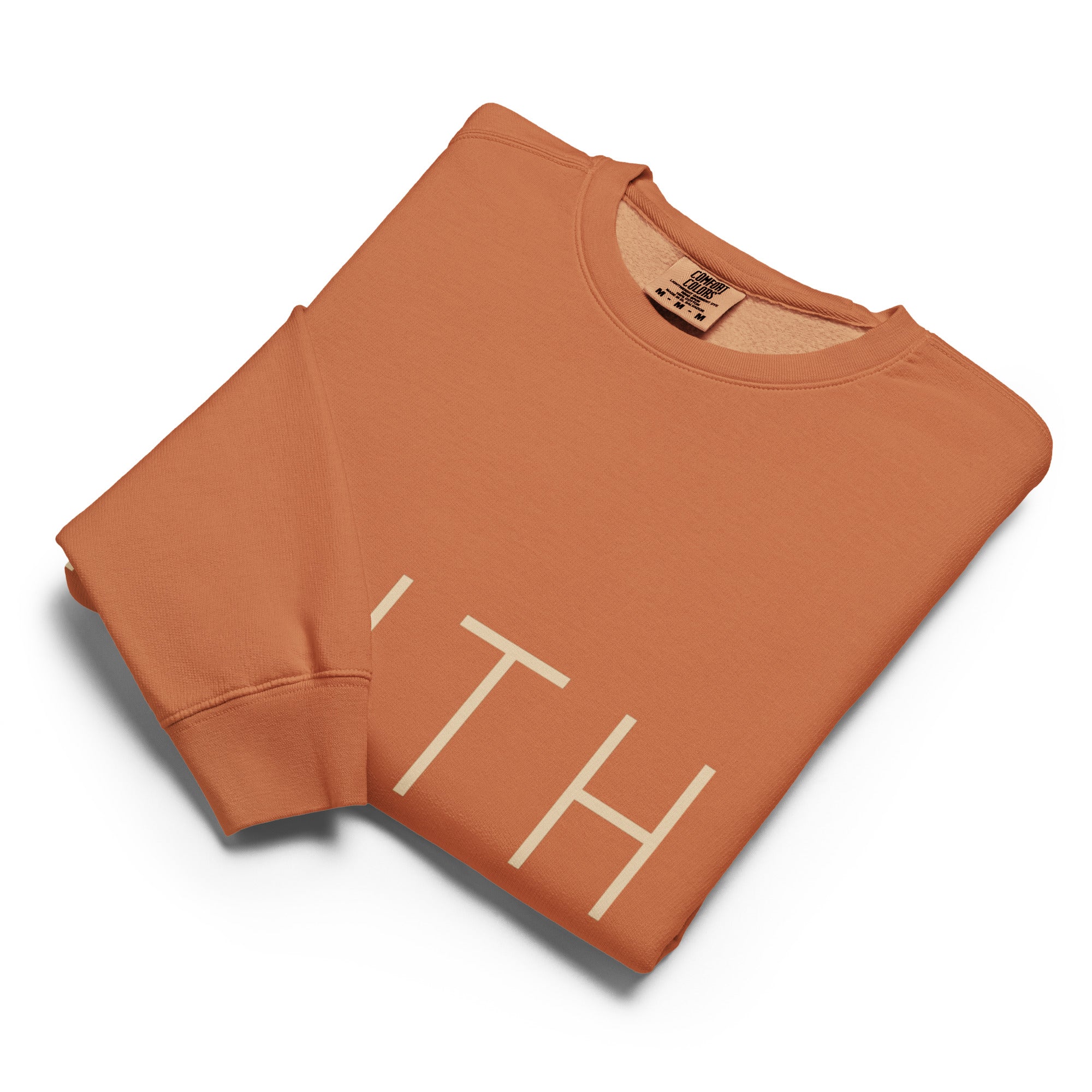 Faith & Proverbs 31:25 Garment-Dyed Sweatshirt | Front & Back Print