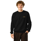 Men Crew Neck Sweatshirt with ARK Front Embroidery Long Sleeve
