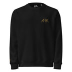 Men Crew Neck Sweatshirt with ARK Front Embroidery Long Sleeve