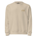 Men Crew Neck Sweatshirt with ARK Front Embroidery Long Sleeve