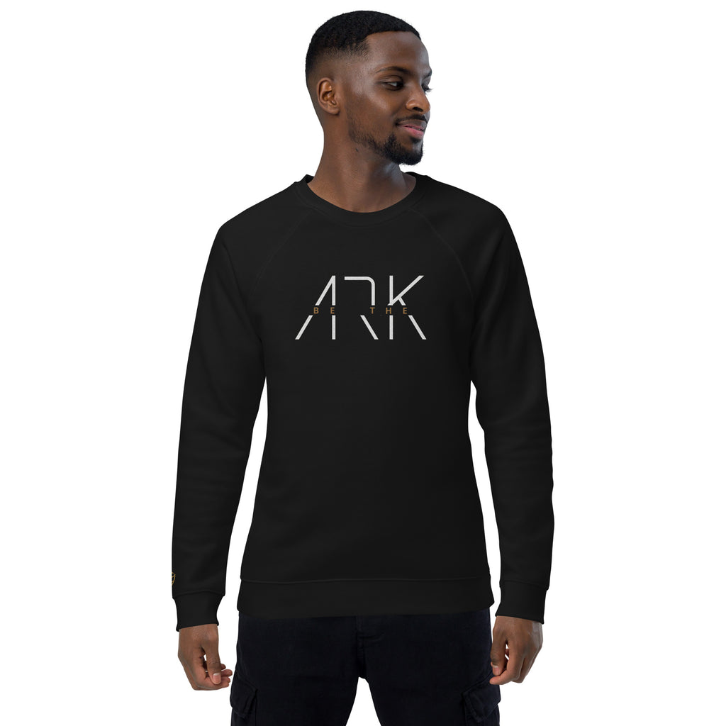 Men's Organic Raglan Sweatshirt - Be The Ark Embroidery - Various Colors Christian Faith Sweater
