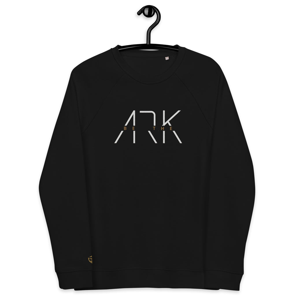 Men's Organic Raglan Sweatshirt - Be The Ark Embroidery - Various Colors Christian Faith Sweater