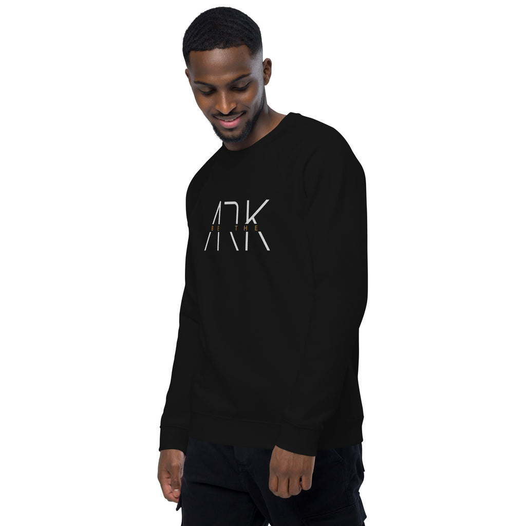 Men's Organic Raglan Sweatshirt - Be The Ark Embroidery - Various Colors Christian Faith Sweater
