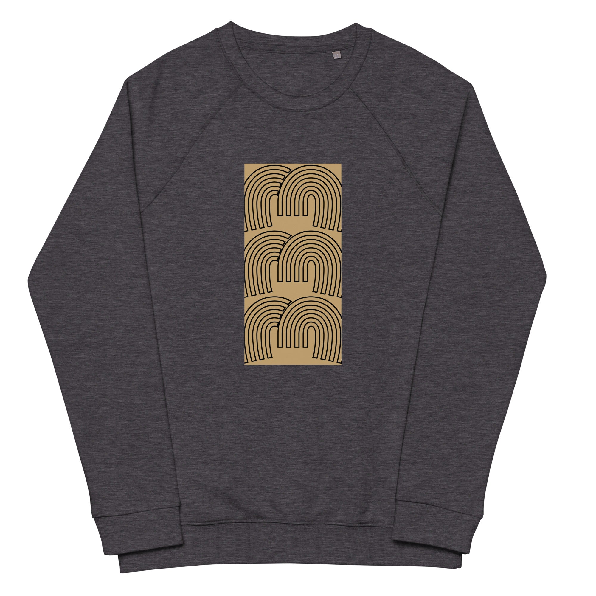 Men's Organic Cotton Raglan Sweatshirt - 333 Angel Number Print - Various Colors Christian Sweater