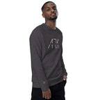 Men's Organic Raglan Sweatshirt - Be The Ark Embroidery - Various Colors Christian Faith Sweater
