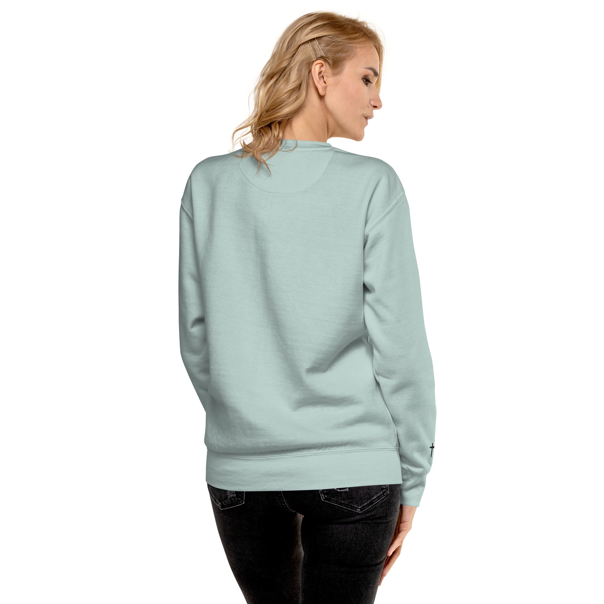 Grateful Rose Premium Crewneck | Women's Christian Sweatshirt
